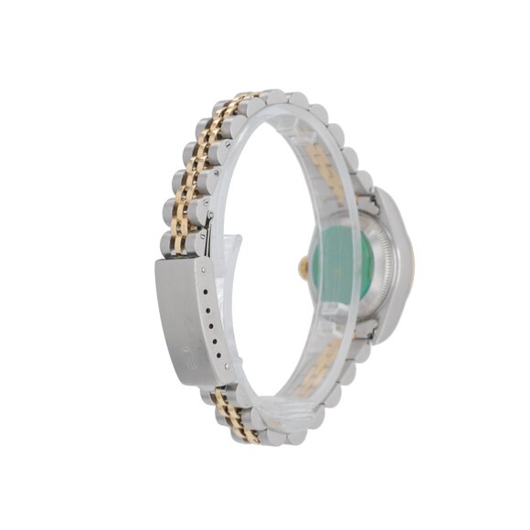 Rolex Ladies Datejust 26mm Two-Tone Ivory Pyramid Dial Fluted Jubilee 69173 main image 7